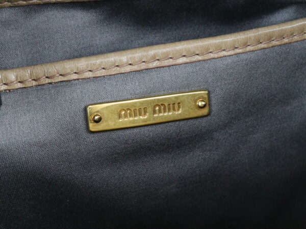 imgrc0089250966 Miu Miu 2WAY Shoulder Bag Leather Beige