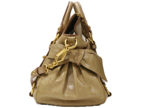 imgrc0089250972 Miu Miu 2WAY Shoulder Bag Leather Beige