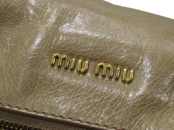 imgrc0089250977 Miu Miu 2WAY Shoulder Bag Leather Beige