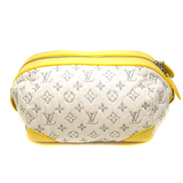 imgrc0089300051 Louis Vuitton Pochette Shoulder Bag Monogram Denim White Yellow