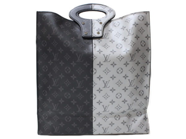 imgrc0089379667 Louis Vuitton Monogram Eclipse Split Canvas Tote Black Gray