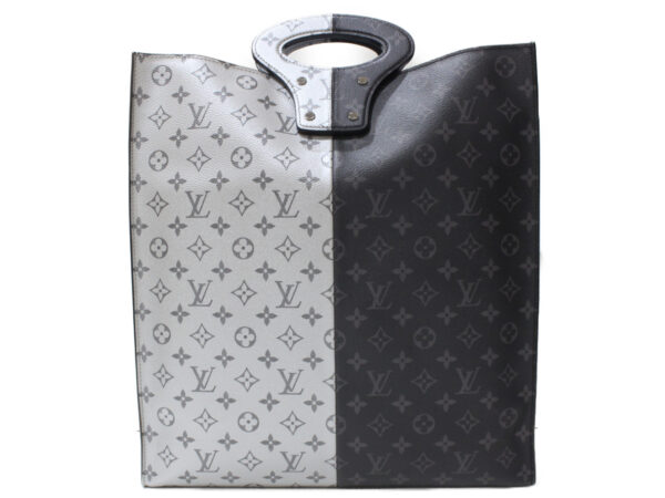 imgrc0089379668 Louis Vuitton Monogram Eclipse Split Canvas Tote Black Gray