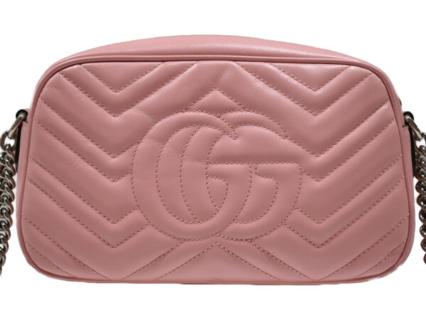 imgrc0089405311 Gucci GG Marmont Quilted Small Shoulder Bag Leather Pink