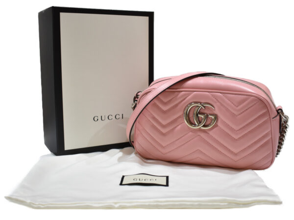 imgrc0089405323 Gucci GG Marmont Quilted Small Shoulder Bag Leather Pink