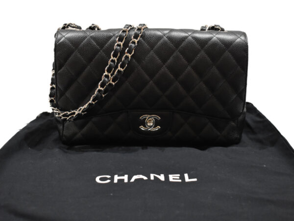 imgrc0089532718 Chanel Matelasse Caviar Skin Chain Shoulder Bag Black