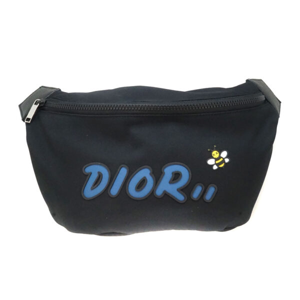 imgrc0089723582 Christian Dior KAWS Collaboration Waist Pouch Nylon Black