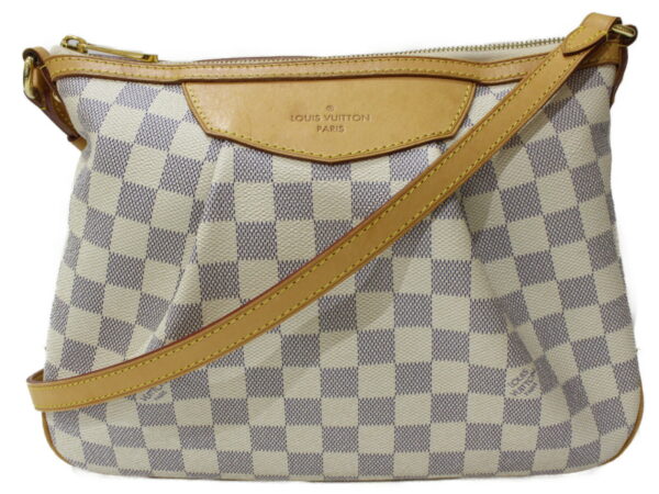 imgrc0090270471 Louis Vuitton Siracusa PM Damier Azur Shoulder Bag White Gray