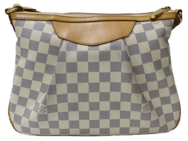 imgrc0090270480 Louis Vuitton Siracusa PM Damier Azur Shoulder Bag White Gray