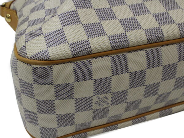 imgrc0090270506 Louis Vuitton Siracusa PM Damier Azur Shoulder Bag White Gray