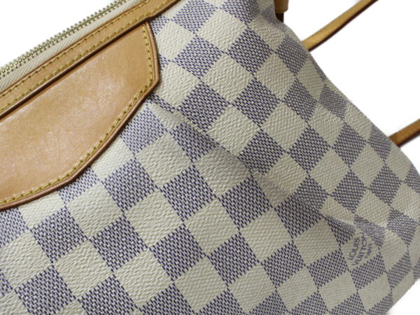 imgrc0090270544 Louis Vuitton Siracusa PM Damier Azur Shoulder Bag White Gray