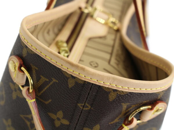 imgrc0090586090 Louis Vuitton Neverfull PM Monogram Canvas Tote Bag Brown Beige