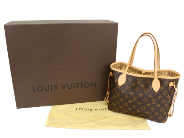 imgrc0090586092 Louis Vuitton Neverfull PM Monogram Canvas Tote Bag Brown Beige