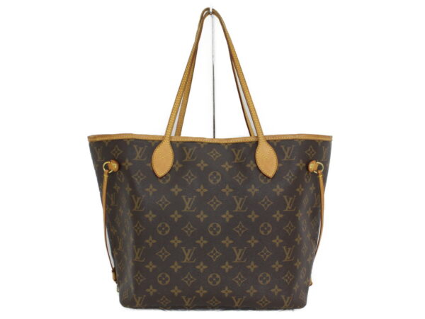 imgrc0090586168 Louis Vuitton Neverfull MM Monogram Canvas Tote Bag Brown Beige