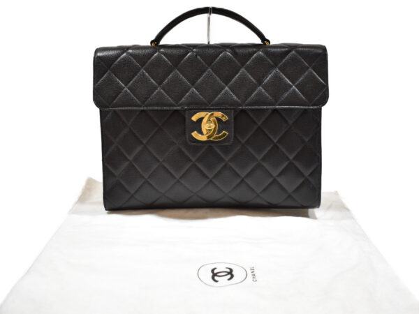 imgrc0090614194 Chanel Caviar Skin Business Bag Black