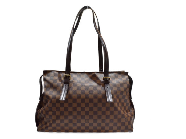 imgrc0090698122 Louis Vuitton Chelsea Tote Bag Canvas Damier Ebene Brown