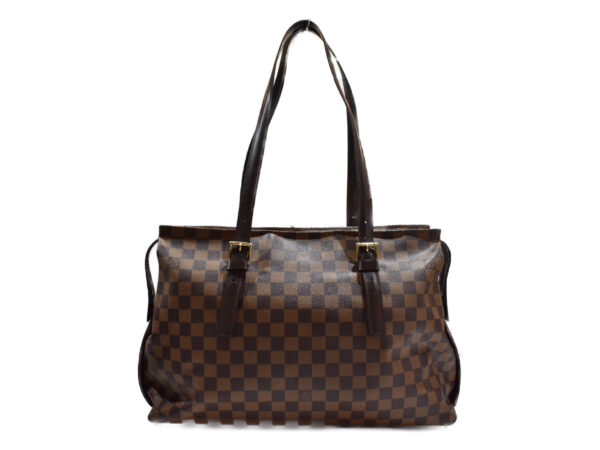 imgrc0090698123 Louis Vuitton Chelsea Tote Bag Canvas Damier Ebene Brown