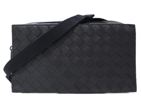 imgrc0090759180 Bottega Veneta Belt Bag Intrecciato Leather Black