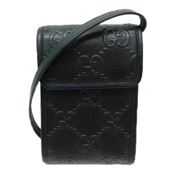 imgrc0090961077 Gucci GG Embossed Mini Bag Leather Black