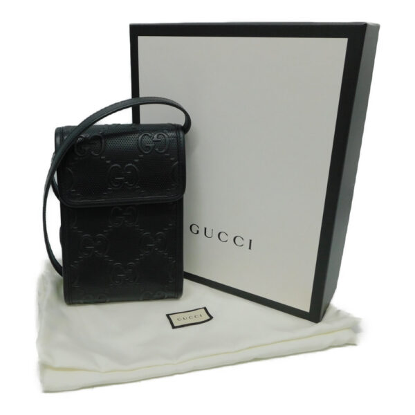 imgrc0090961087 Gucci GG Embossed Mini Bag Leather Black