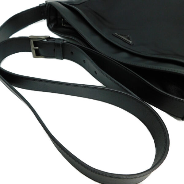 imgrc0090962679 Prada Shoulder Bag Leather X Nylon Black