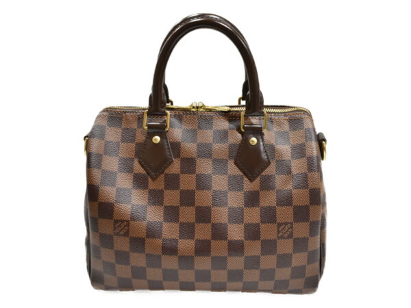 imgrc0091045480 Louis Vuitton Speedy Bandouliere 25 Bag Canvas Damier Ebene Brown