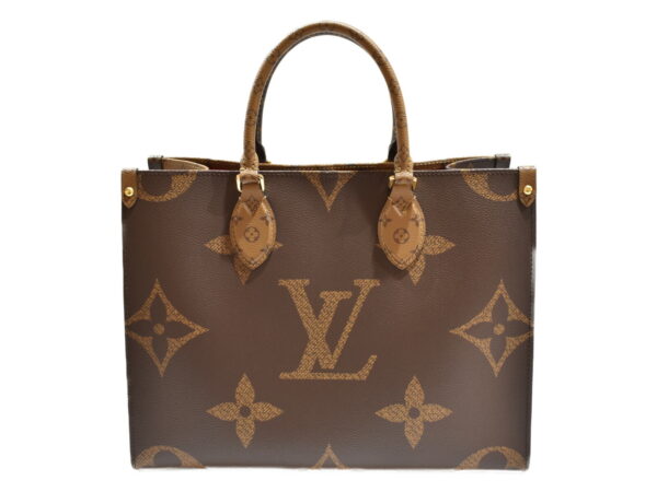 imgrc0091046343 Louis Vuitton On the Go MM 2WAY Tote Bag Reverse Brown