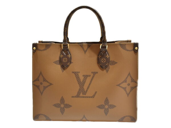 imgrc0091046344 Louis Vuitton On the Go MM 2WAY Tote Bag Reverse Brown