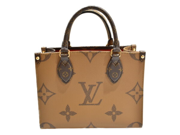 imgrc0091118964 Louis Vuitton On the Go PM 2WAY Tote Bag Reverse Brown