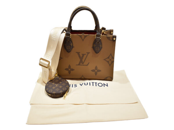 imgrc0091119000 Louis Vuitton On the Go PM 2WAY Tote Bag Reverse Brown