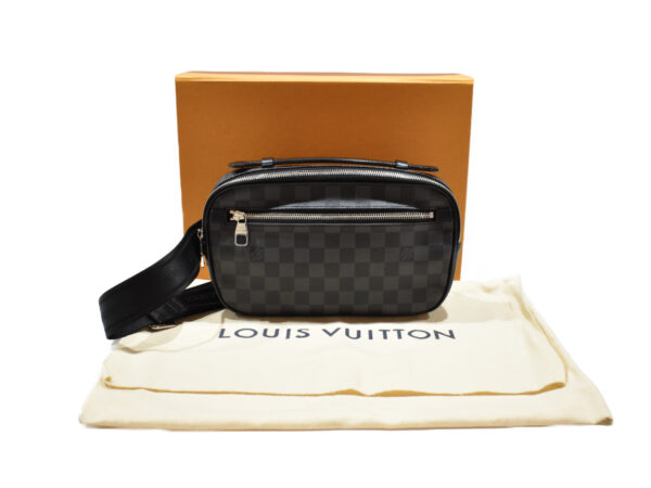 imgrc0091152724 Louis Vuitton Umbraer Body Bag Waist Pouch Canvas Damier Graphite Black Gray