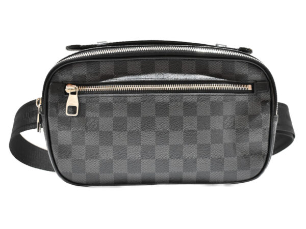 imgrc0091152725 Louis Vuitton Umbraer Body Bag Waist Pouch Canvas Damier Graphite Black Gray