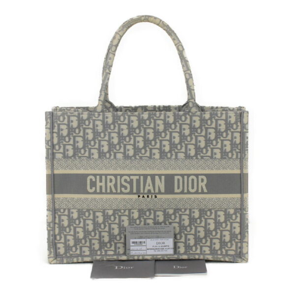 imgrc0091191068 Christian Dior Book Tote Gray Canvas