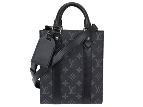 imgrc0091221471 Louis Vuitton Sac Plat Mini Monogram Eclipse Handbag Black Gray