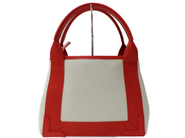 imgrc0091233158 Balenciaga Blue Cabas XS Leather Canvas Handbag Red Off White