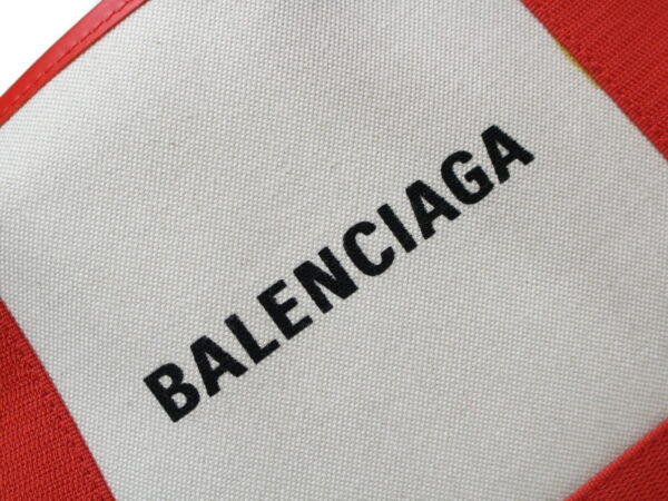 imgrc0091233163 Balenciaga Blue Cabas XS Leather Canvas Handbag Red Off White