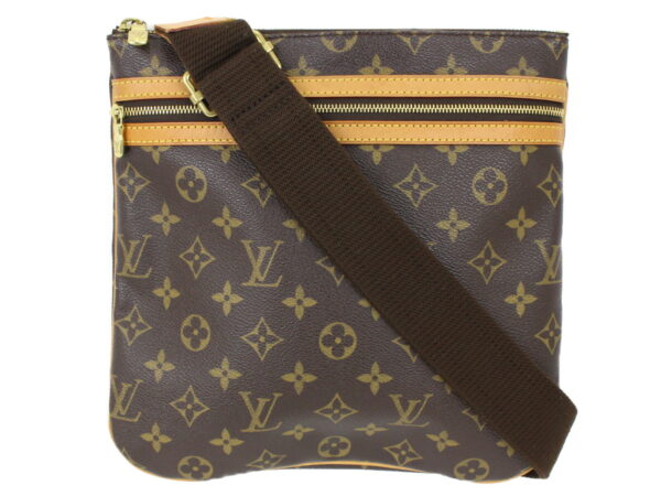 imgrc0091242168 Louis Vuitton Pochette Bosphore Monogram Canvas Shoulder Bag Brown