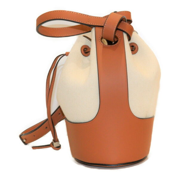 imgrc0091247720 Loewe Balloon Small Bag Leather Canvas Beige Brown