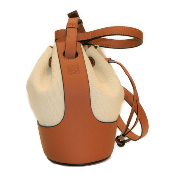 imgrc0091247722 Loewe Balloon Small Bag Leather Canvas Beige Brown