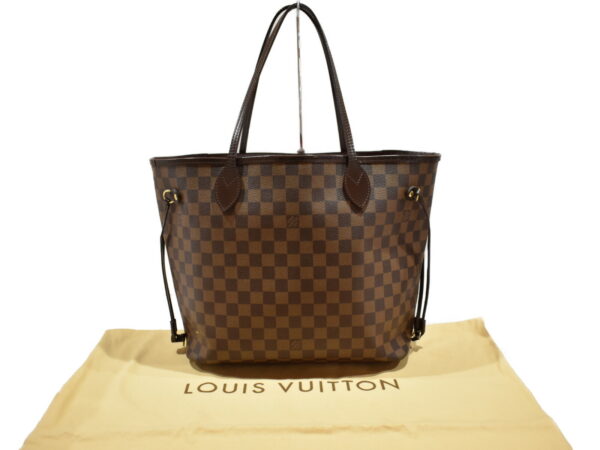 imgrc0091267681 Louis Vuitton Neverfull MM Tote Bag Canvas Damier Ebene Brown