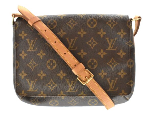 imgrc0091289795 Louis Vuitton Musette Tango Shoulder Bag Monogram Brown