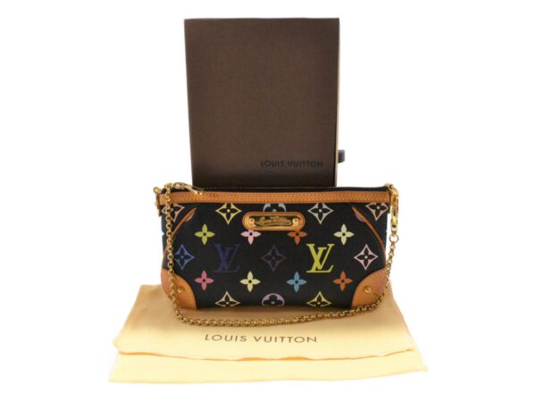 imgrc0091289828 Louis Vuitton Pochette Mila MM Chain Shoulder Bag Multicolor Black