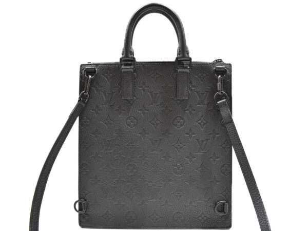 imgrc0091299012 Louis Vuitton Sac Plat Messenger Taurillon Leather Handbag Shoulder Bag Black