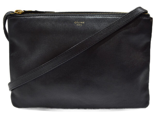 imgrc0091299069 Celine Trio Small Leather Shoulder Bag Black