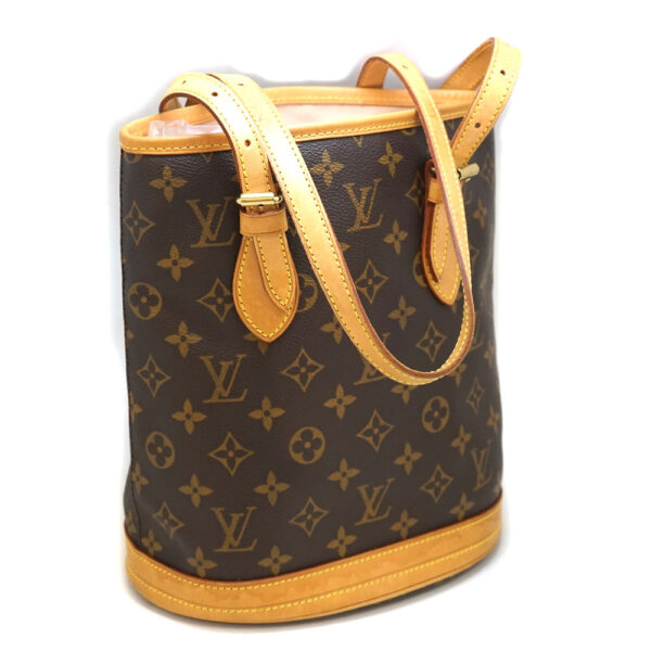 imgrc0091308077 Louis Vuitton Bucket PM Tote Bag Vertical Monogram Brown