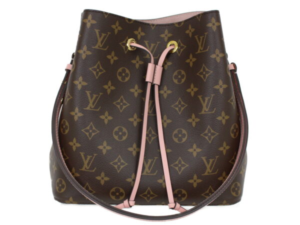 imgrc0091393435 Louis Vuitton Neonoe Canvas Drawstring Bag Rose Poudre Brown Pink