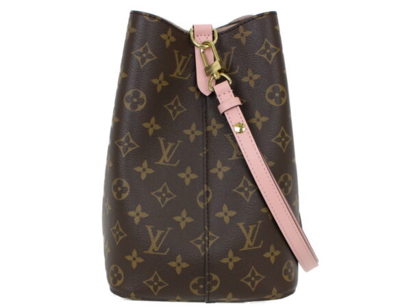 imgrc0091393437 Louis Vuitton Neonoe Canvas Drawstring Bag Rose Poudre Brown Pink