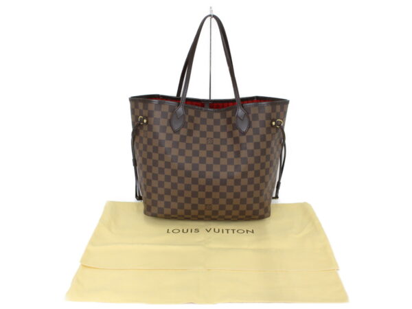 imgrc0091393649 Louis Vuitton Neverfull MM Damier Canvas Tote Bag Brown