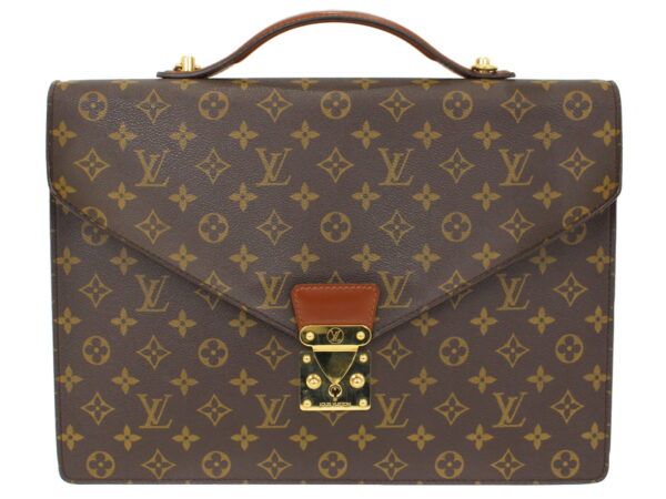 imgrc0091407751 Louis Vuitton Porte de Cuman Bandouliere Monogram Canvas Business Bag Brown