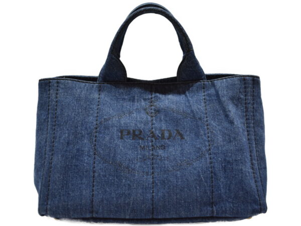 imgrc0091471049 Prada Kanapa Handbag Shoulder Bag Denim Blue