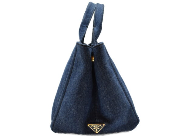 imgrc0091471051 Prada Kanapa Handbag Shoulder Bag Denim Blue